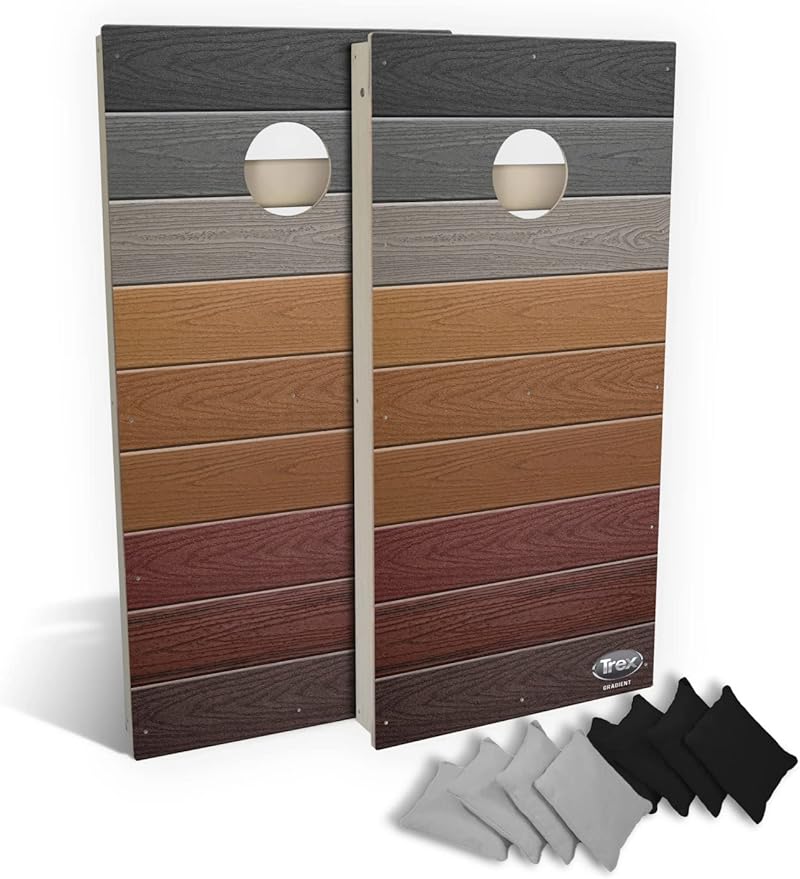 Slick Woody's Professional-Grade TREX Cornhole Boards - 4'x2' All Weather Regulation Corn Hole Toss Game with 8 Resin Filled Bags