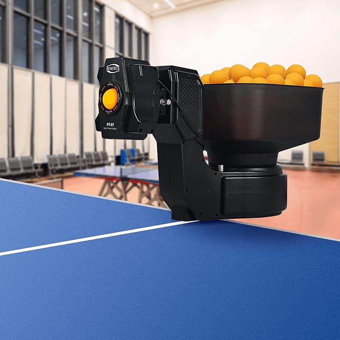 ZXMT Table Tennis Robots for Training, Table Tennis Machine, Advanced Pingpong Machine Automatic Tennis Balls Launcher with Customize Spin, Frequency, Ball Speed, Rotation Intensity, Landing, Height