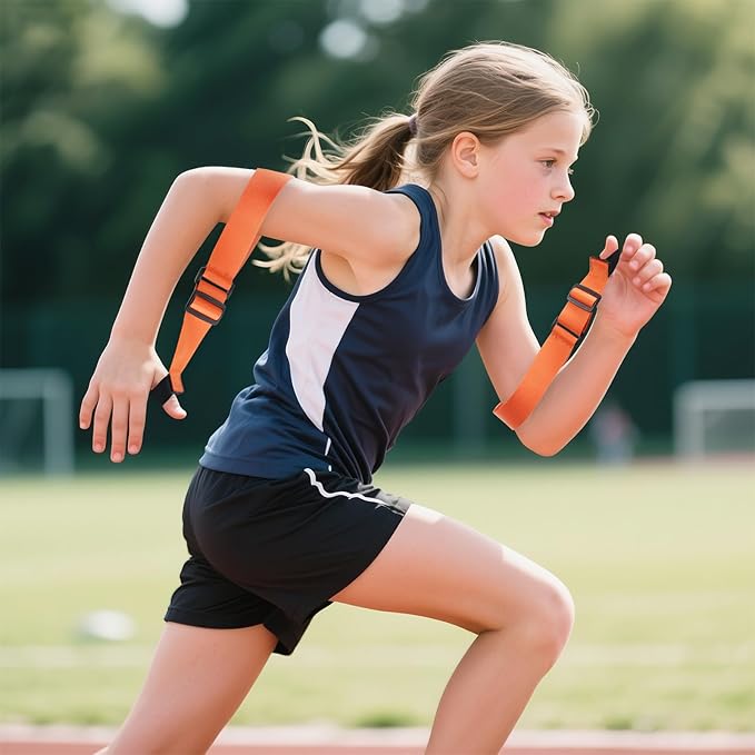 Arm Swing Trainer for Youth, Adjustable Nylon Running Arms Position for 90 Degrees