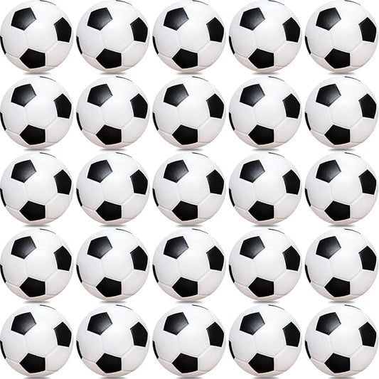 60 Pcs Mini Soccer Stress Balls Soccer Party Favor 2.5'' Inch Mini Foam Sports Ball Squeeze Ball Kids Adults Anxiety Stress Relief for School Carnival Reward Party Bag Gift Fillers