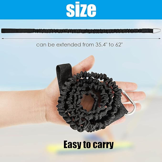 Sumind 4 Pieces Kayak Paddle Leash Kayak Rod Leash Paddle Lanyard Stretchable Coiled Lanyard Accessories for Paddles