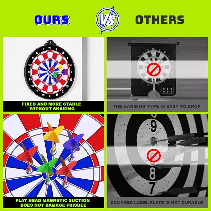 Magnetic Dart Board for Kids Indoor Outdoor Kids Games and Party Games, Christmas Birthday Gifts Toys for Boys Age 3-12