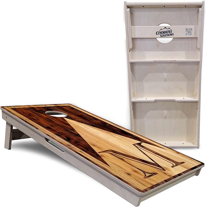 Tournament Cornhole Boards - Regulation 2'x4' Set 3/4" Baltic Birch - Bags Sold Separatetly (Wood Letter Design)