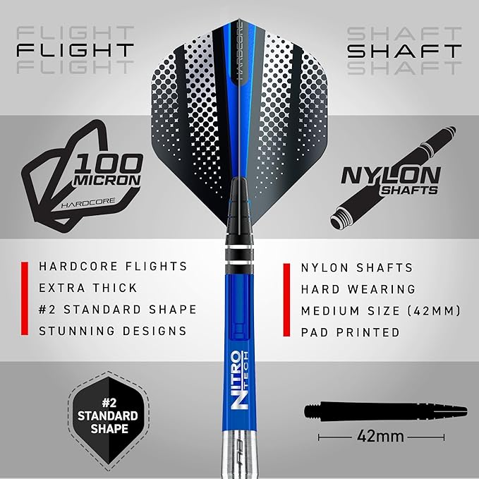 RED DRAGON Razor Edge Original 23g - Tungsten Professional Steel Darts with Flights and shafts
