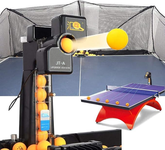 ZXMT Ping Pong Robot Machine Automatic JT-A Table Tennis Robot Machine with Catch Net for Training