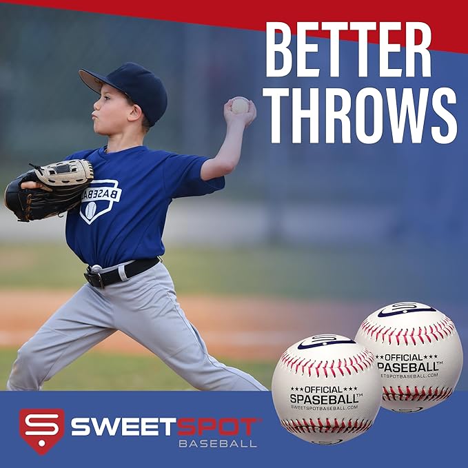 SweetSpot Plastic Baseball Spaseballs | Backyard Plastic Baseballs for Youth, Kids, Teens, and Adults