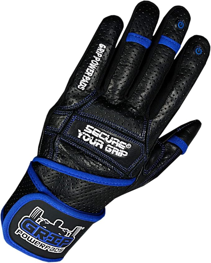 Elite Leather Gym Gloves with Built in 2" Wide Wrist Wraps Grip & Design for Weightlifting Power Lifting Bodybuilding & Strength Training Workout Exercises, Size : Medium