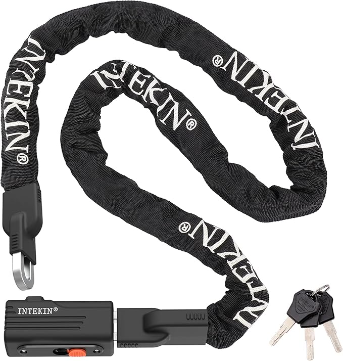 Bike Chain Lock 3FT/4FT/5FT Heavy Duty Bike Lock Anti-Theft Bicycle Chain Lock 8mm/10mm Thicker Bicycle Lock Chain Bike Lock with 3 Keys for Bike, Motorcycle