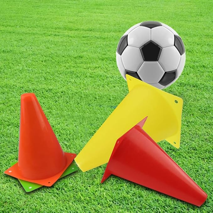 7 Inch Plastic Traffic Cones Sport Training Agility Marker Cone for Soccer, Skating, Football, Basketball, Indoor and Outdoor Games