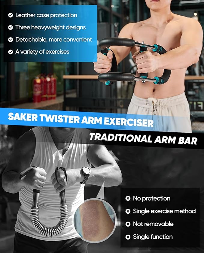 Twister Arm Trainer,PowerTwist Arm Trainer,Home Workout Equipment,Upper Body Strength Training Machine,Detachable Design,Fitness Anywhere
