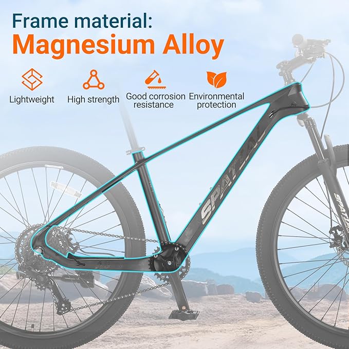 SPATIAL Mountain Bike, 24/26/27.5/29 inch Outdoor Cycling Bike,21/8 Speed Lightweight Aluminum Frame | Dual Disc Brakes,Adjustable Ergonomic Seat for Men Women Adult,MTB Bicycle