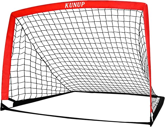 5×3 6x4 9x5 FT Portable Kids Soccer Goal for Backyard, Foldable Soccer Practice Net with Carrying Bag for Toddler Youth Adult Pop Up Soccer Training Equipment Indoor and Outdoor Sports Game