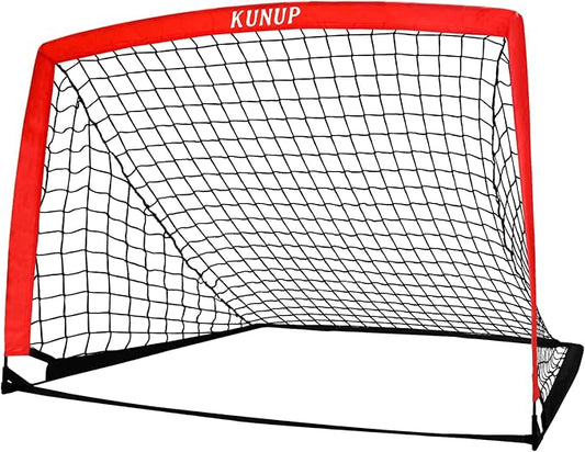 5×3 6x4 9x5 FT Portable Kids Soccer Goal for Backyard, Foldable Soccer Practice Net with Carrying Bag for Toddler Youth Adult Pop Up Soccer Training Equipment Indoor and Outdoor Sports Game