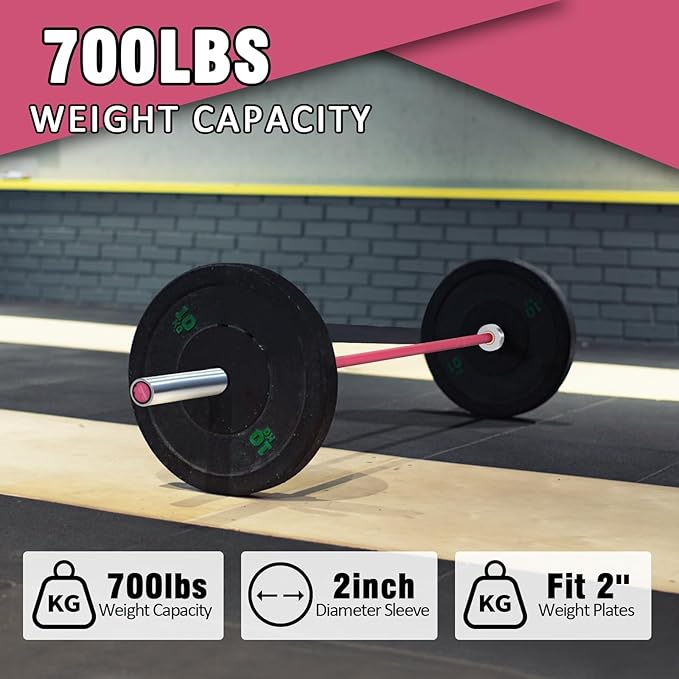 PROOFGOLD 6.6ft/7ft Olympic Barbell Bar 35Lb(15kg)/45LB(20kg) Barbell,Bench Press Bar for Squats and Deadlifts,Olympic Weight Bar for Home Gym,Womens Mens barbell(2inch),500LB/700LB/1000LB