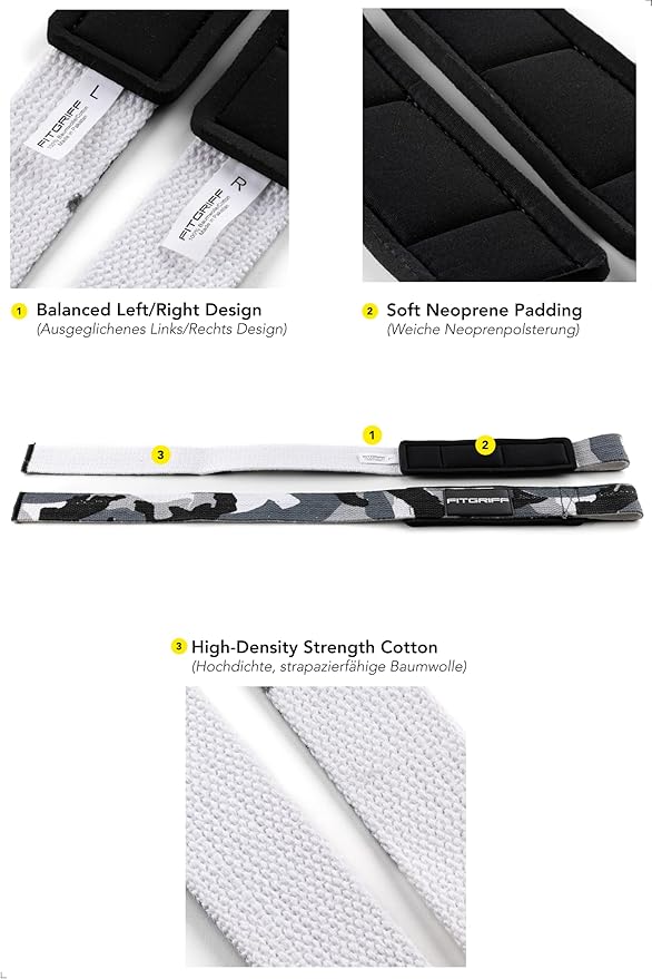 Fitgriff® Lifting Straps & Wrist Wraps (Bundle) Superior Support for Weightlifting & Gym Workouts - for Men and Women