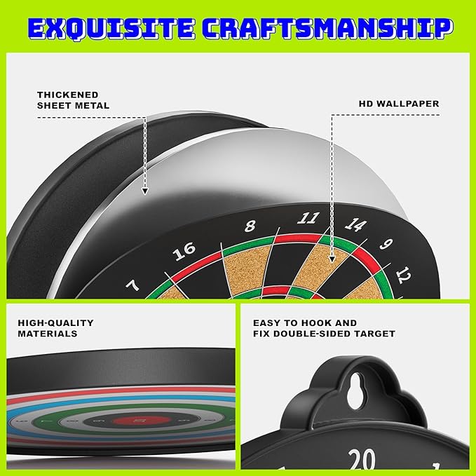 Magnetic Dart Board for Kids Indoor Outdoor Kids Games and Party Games, Christmas Birthday Gifts Toys for Boys Age 3-12