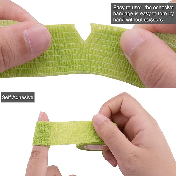 BQTQ 120 Rolls Self Adhesive Bandage Wrap 1 Inch Self Adherent Wrap Colored Wrap Tape Sticky Bandage Athletic Wrap Self Adhesive Wrap for Sports Vet Wrist Ankle Sprains(Rich Color)