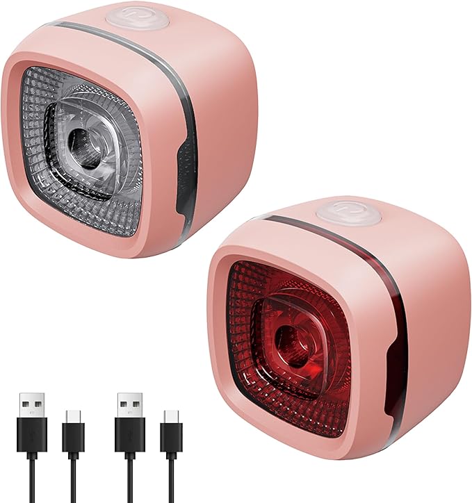 Mini Bike LightNew 5+5 Mode IPX6 Waterproof, Type-C Rechargeable, Suitable for Night Riding, with high Brightness Front and Rear,Headlight Taillight for Men Women Kids Road Mountain