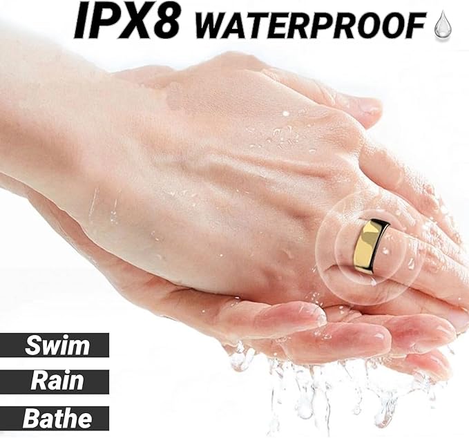 Smart Ring Health Tracker,Sleep Heart Rate Health Monitor, Fitness Tracker, Health Rings for Women & Men 7-Day Ultra Long Standby Time, IPX8 Water-Resistance