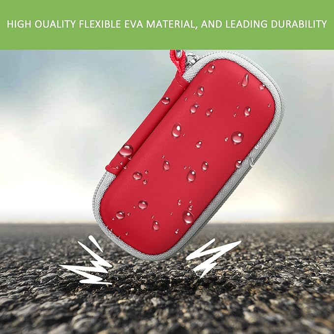 Heart Monitor Case Compatible with AliveCor Kardia Mobile ECG/for KardiaMobile 6L for Apple and Android Device - CASE ONLY (Red)