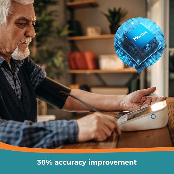 Blood Pressure Monitor Home Use, Blood Pressure Cuff Digital Arm, Blood Pressure Monitor Automatic Cuff 8.7-16.5" Bluetooth App Tracking Irregular Heartbeat Monitoring FSA/HSA Eligible White