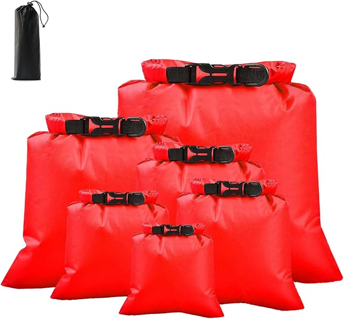 6PCS Dry Bags Waterproof, Lightweight Dry Bags for Kayaking Waterproof，Outdoor Waterproof Bag for Kayaking Hiking Boating Camping