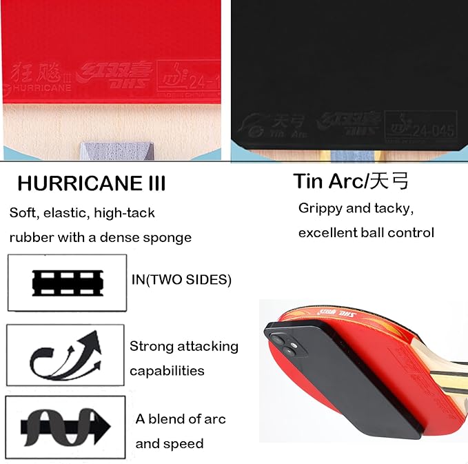 6006 New Series Superstar Table Tennis Racket Pingpong Paddle Penhold