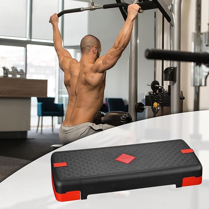 Generic Exercise Step Platform Aerobic Fitness Stepper Adjustable Workout Nonslip Textured Surface Training Load Bearing