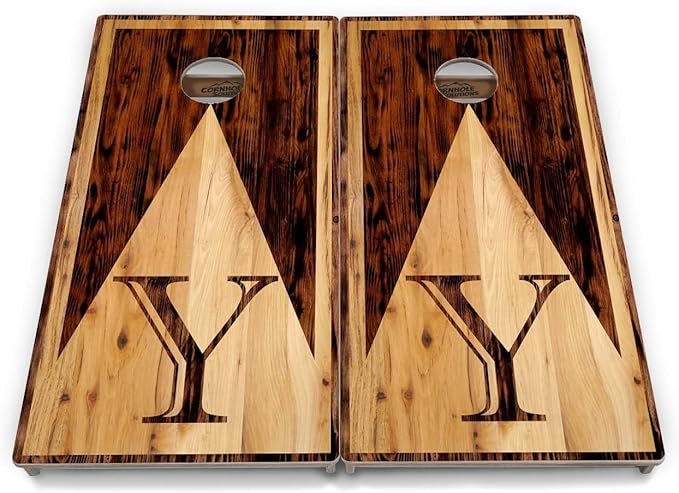 Tournament Cornhole Boards - Regulation 2'x4' Set 3/4" Baltic Birch - Bags Sold Separatetly (Wood Letter Design)