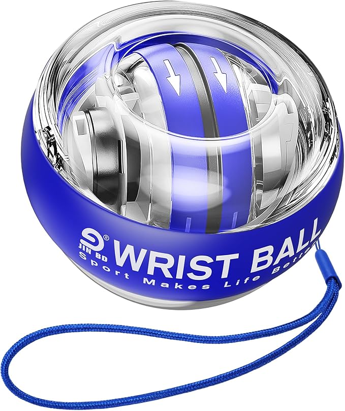 Wrist Trainer Ball Auto-Start Gyroscopic Forearm Exerciser Gyro Ball for Strengthen Arms, Fingers, Bones and Muscles
