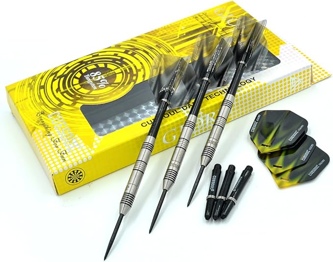 CUESOUL Professional Tungsten Steel Tip Dart Set 85% Tungsten 22g/24g/26g-Glory Series