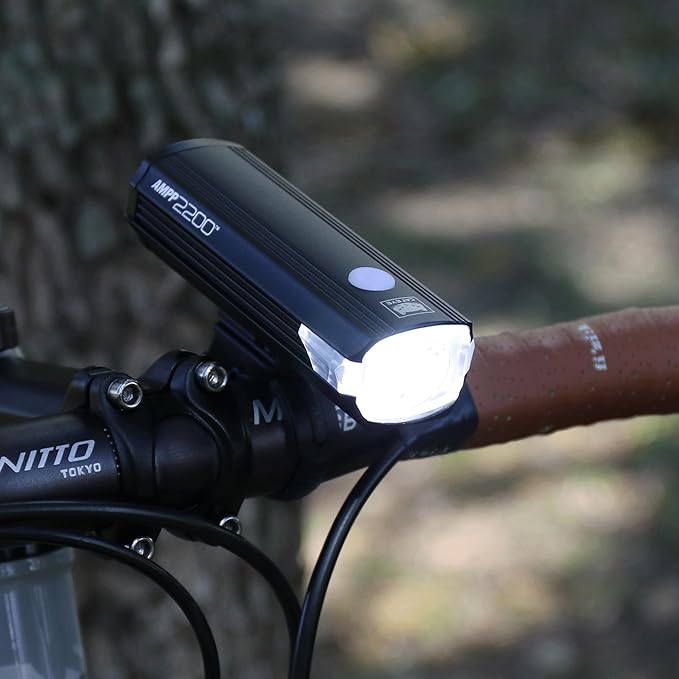 CATEYE AMPP USB Rechargeable Bike Light – High Visibility Super Bright OptiCube™ Headlight for Commuters, Road Cyclists & Mountain Bikers, Day & Night Riding Modes, IPX4 Waterproof, Tough & Durable