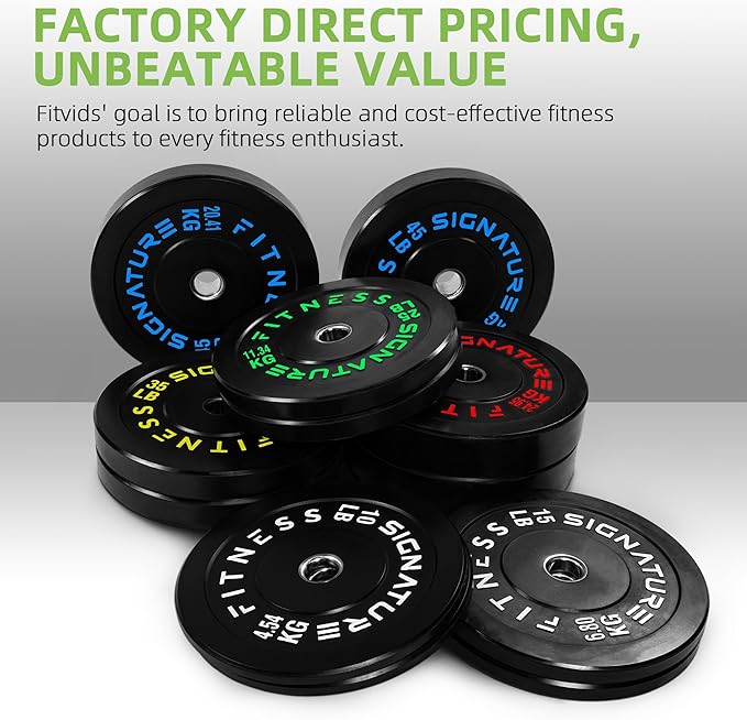 Olympic Bumper Plates Set, 2" Weight Plates for Strength Training & Weightlifting, Paris or Set or Set with Barbell, Multiple Options