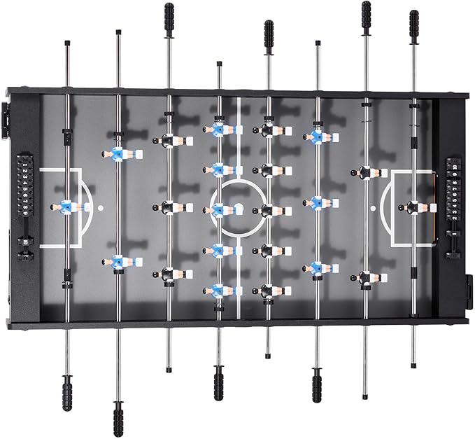 VEVOR Foosball Table 42/48/55 in Foosball Table Indoor Full Size Foosball Tables for Home, Family, and Game Room, Durable Soccer Set, Includes 2/4 Balls, Score Keeper, and 2 Cup Holders