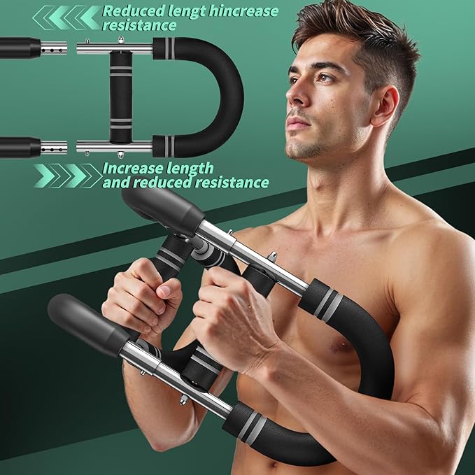 Twister Arm Trainer,40-100lb Adjustable Chest Workout Device,Portable Power Twister Bar,Twist Arm Trainer,Forearm Strengthener Exerciser Spring Resistance for Home Fitness