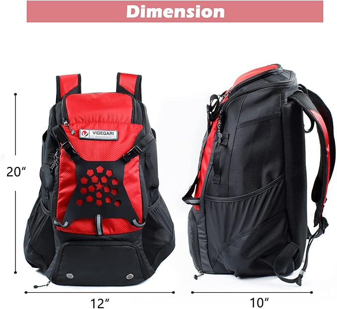 Baseball Backpack for Youth, Boys, Adults - Bat and Softball Equipment Bag With Glove Holder, Helmet, Shoes Compartment - T-Ball Accessories and Baseball Gifts
