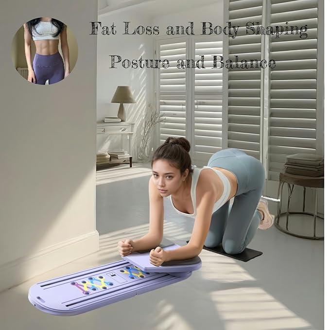 6 in 1 Pilates Board,Portable and Foldable Pilates Reformer Set,Multifunctional Pilates Board for Home Exercise,The for Fitness Women Lovers