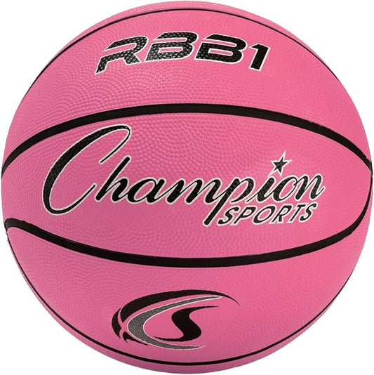 Champion Sports Rubber Basketballs – Heavy Duty Pro-Style, Indoor/Outdoor Use, Premium Basketball Equipment for Physical Education, Various Sizes & Colors (Size 3, 5, 6, 7)