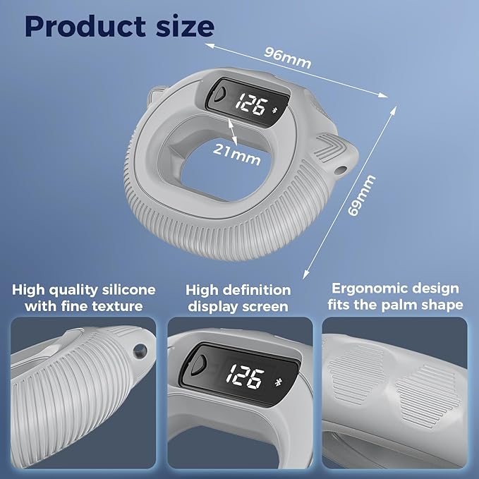 Smart Hand Grip Strengthener for Exercise and Fun, Gorifei Grip Strengthener with Comfortable and Soft Silicone Material, Suitable for Grip Strength Training, 5 Games Available and Control Shorts Browsing&Photos Taking on Phone