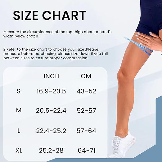 Hamstring Compression Sleeve with 3 Adjustable Straps,Thigh Compression Sleeve for Men Women,Thigh Wrap Compression for Pulled Hamstring,Groin ,Quad,Hamstring Brace for Hamstring Injury, Leg Brace for Upper Thigh support (Black, X-Large)