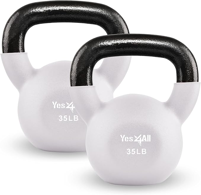 Yes4All Kettlebells 5lbs-65lbs & Kettlebell Sets Adjustable Weights, Kettlebell for Weight Training, Home Workout Equipment with Secure Grip for High Rep, Exercise Equipment