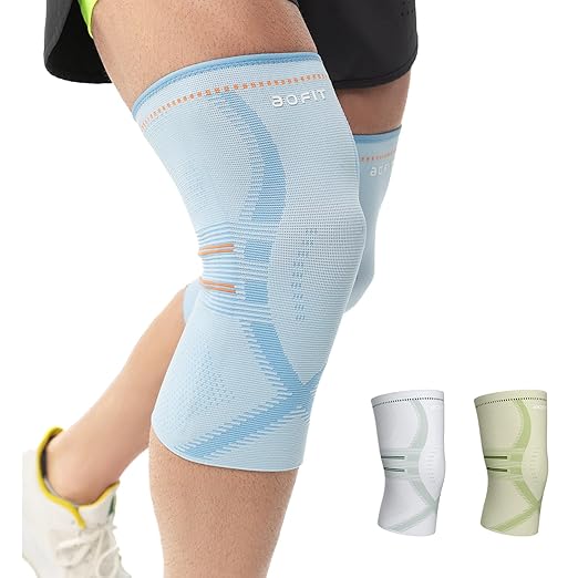 Compression Knee Brace for Women & Men, 2 Pack AOCELL Knee Sleeve Support for Knee Joint Pain Relief, ACL, Meniscus Tear, Arthritis - Breathable for Workout, Running, Gym, Sports, Fitness XXL