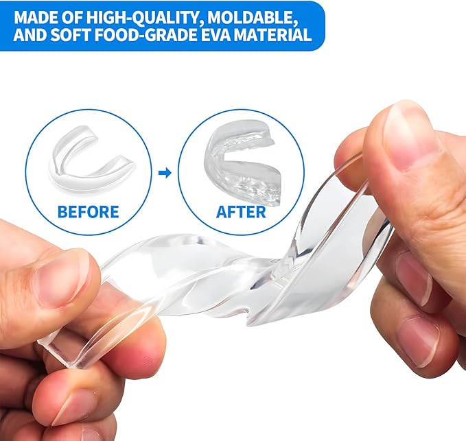 8 Pcs Sports Mouth Guards Adults and Junior Sports - Black Mouth Pieces Tooth Protector for Boxing Basketball Football Mouth Guard for Braces