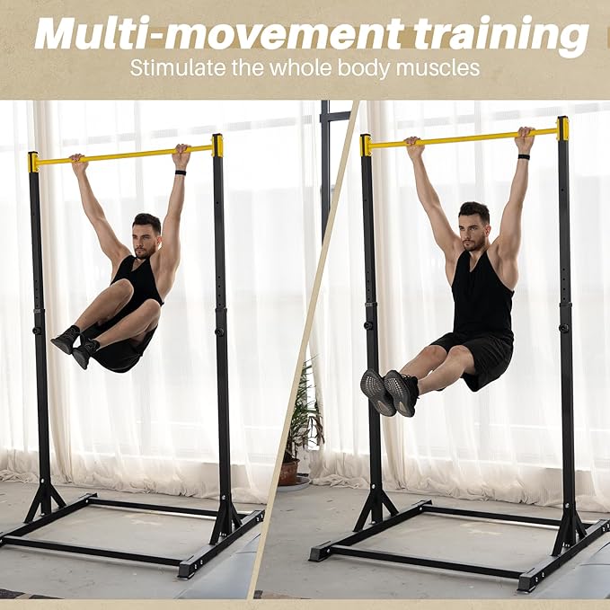 Pull Up Station, Bongkim Power Tower Portable Pullup Bar Station, Pull Up Bar for Home Gym, Pull Up Tower Station 330LBS