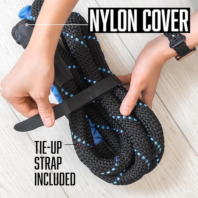 Weighted Jump Rope - 2.9lbs, 9.9 Feet Long Jump Ropes for Fitness, Home Workout Rope, Skipping Rope for Exercise, Total Body Workout Equipment, Durable Jumping Rope by Fitby