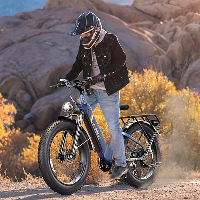 Jasion Thunder Electric Bike, 30+MPH 1500W Peak Motor E Bikes, 80Miles Range with 864Wh Battery, Hydraulic Disc Brakes, Front Suspension, 26'' x 4'' Fat Tire Adults Electric Bicycles, APP Control