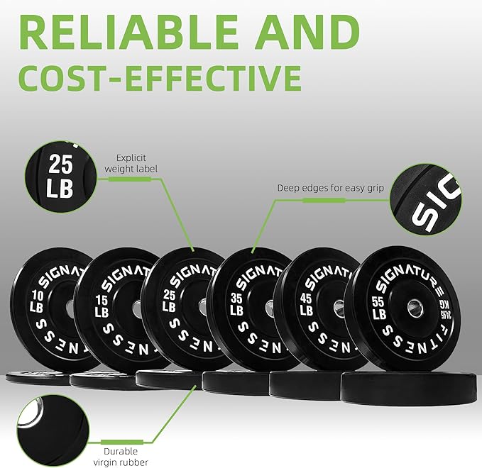 Olympic Bumper Plates Set, 2" Weight Plates for Strength Training & Weightlifting, Paris or Set or Set with Barbell, Multiple Options