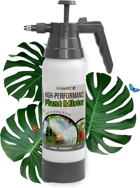 ExtremeMIST High-Performance Garden Sprayer - Ultimate Plant Mister & Spray Bottle for Plants - Horticultural Hand Pump Sprayer with Adjustable Brass Nozzle - Outdoor & Indoor Plant Humidifier - 32 Oz
