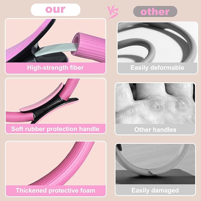 Pilates Ring Circle Set 13 Pcs Exercise Equipment Accessories for Women Workouts Pilates Ball Stretching Strap Magic Circle Yoga Ring Gym Back Bag Resistance Band Anti Slip Socks