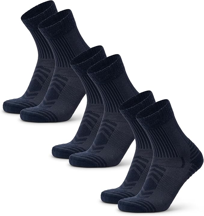 DANISH ENDURANCE Light Hiking Socks, Merino Wool Socks, Anti Blister, Sweat Wicking, Breathable, Men & Women, 3 or 5-Pack